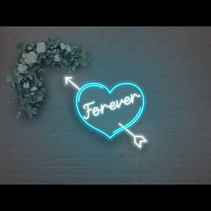 

Aesthetic Cute Forever Heart Led Neon Sign Custom Decoracion Acrylic For Shop Party Gift Home Kawaii Anime Wall Room Decor