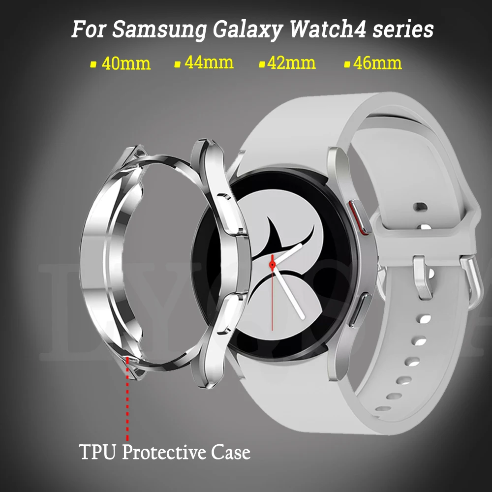 

Защитный чехол для часов Samsung Galaxy Watch 4 Classic 42 46 мм, чехол для часов 4 40 44 мм, полная защита корпуса, бампер из ТПУ
