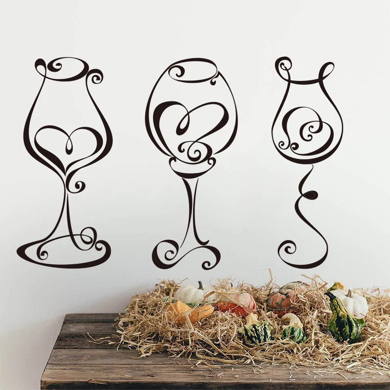 3 шт. настенные виниловые обои для кухни бара вина шампанского пива - купить по