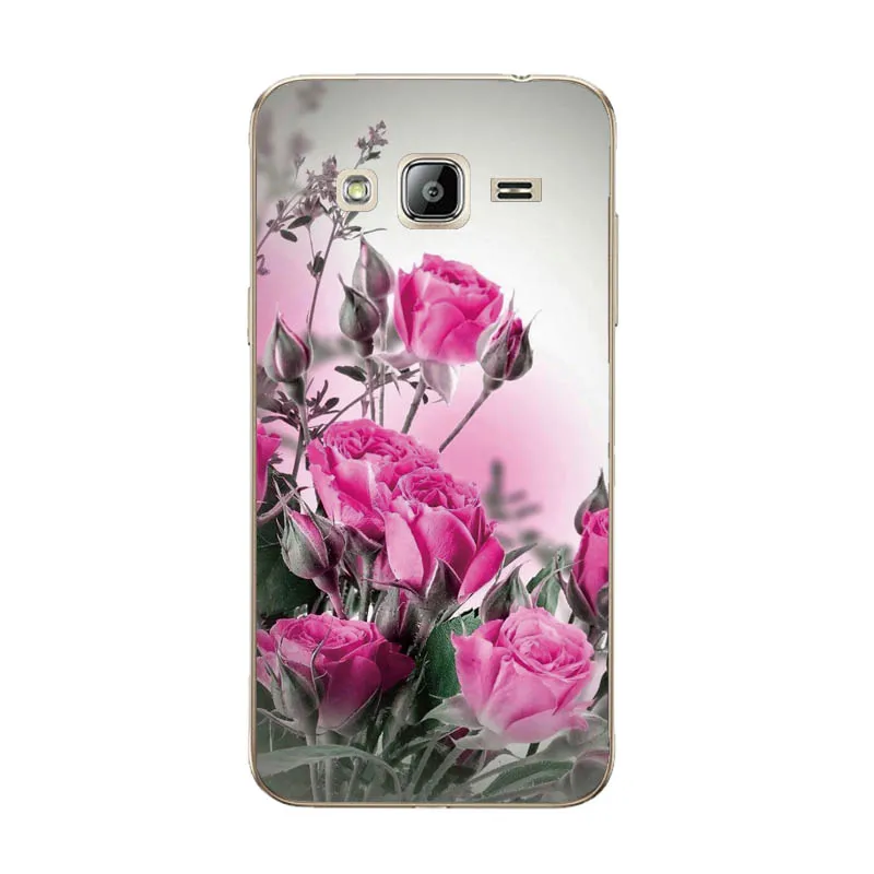 Мягкие чехлы с цветами из ТПУ 5 0 дюйма для Samsung Galaxy J3 2016 чехол J320 J320F J320M бампер