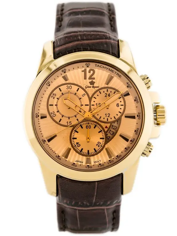 Мужские наручные часы модели 8016A GINO ROSSI коричневые Металлические Механические