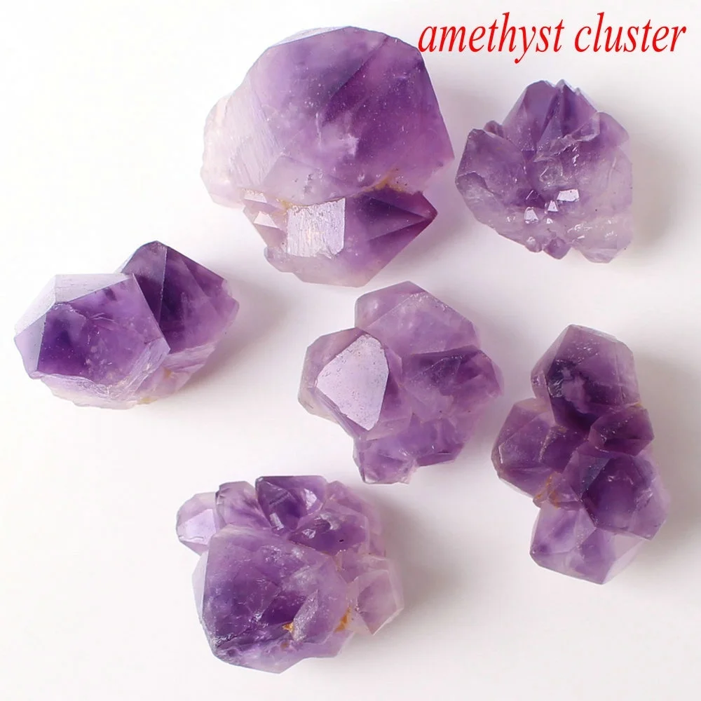 Amethyst cluster 1 лот/30 г натуральный кристалл грубый камень научно-исследовательский образец минерала красочный кварцевый Целительный Декор рейки заживление - Цвет: Amethyst cluster
