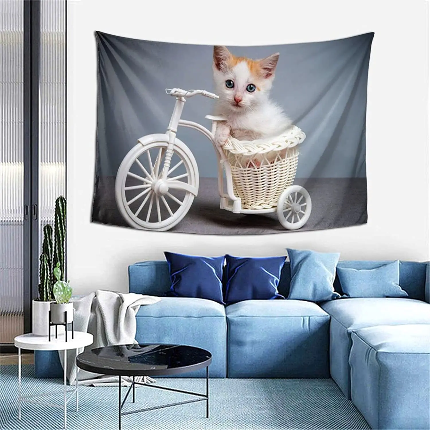 

Милый котенок, гобелен для спальни, гостиной, подвесные украшения, гобелены, подвесные спальни, спальни