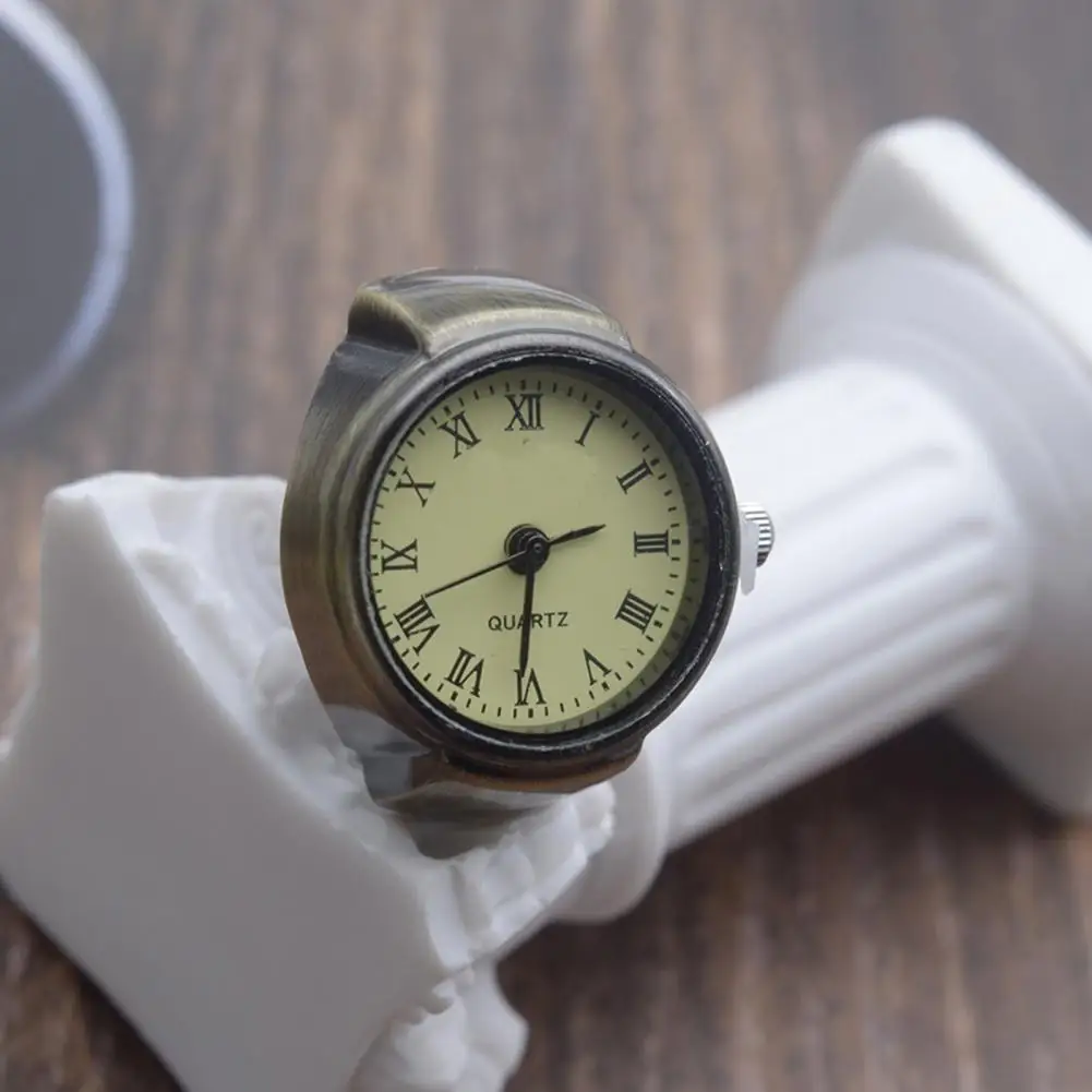 

Finger Watch Decor Exquisite Finger Ring Watch Unisex Accessory Ring Watch