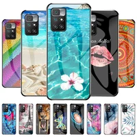 tempered glass case for xiaomi redmi 10 cover soft bumper printing funda for xiaomi redmi10 redmi 10 6 5 inch glass phone cases