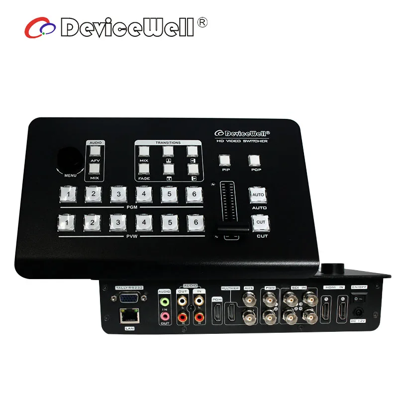 Devicewell HDS7106 6 каналов видео коммутатор Поддержка 4 SDI и HDMI кабель совместимость 2 1HDMI
