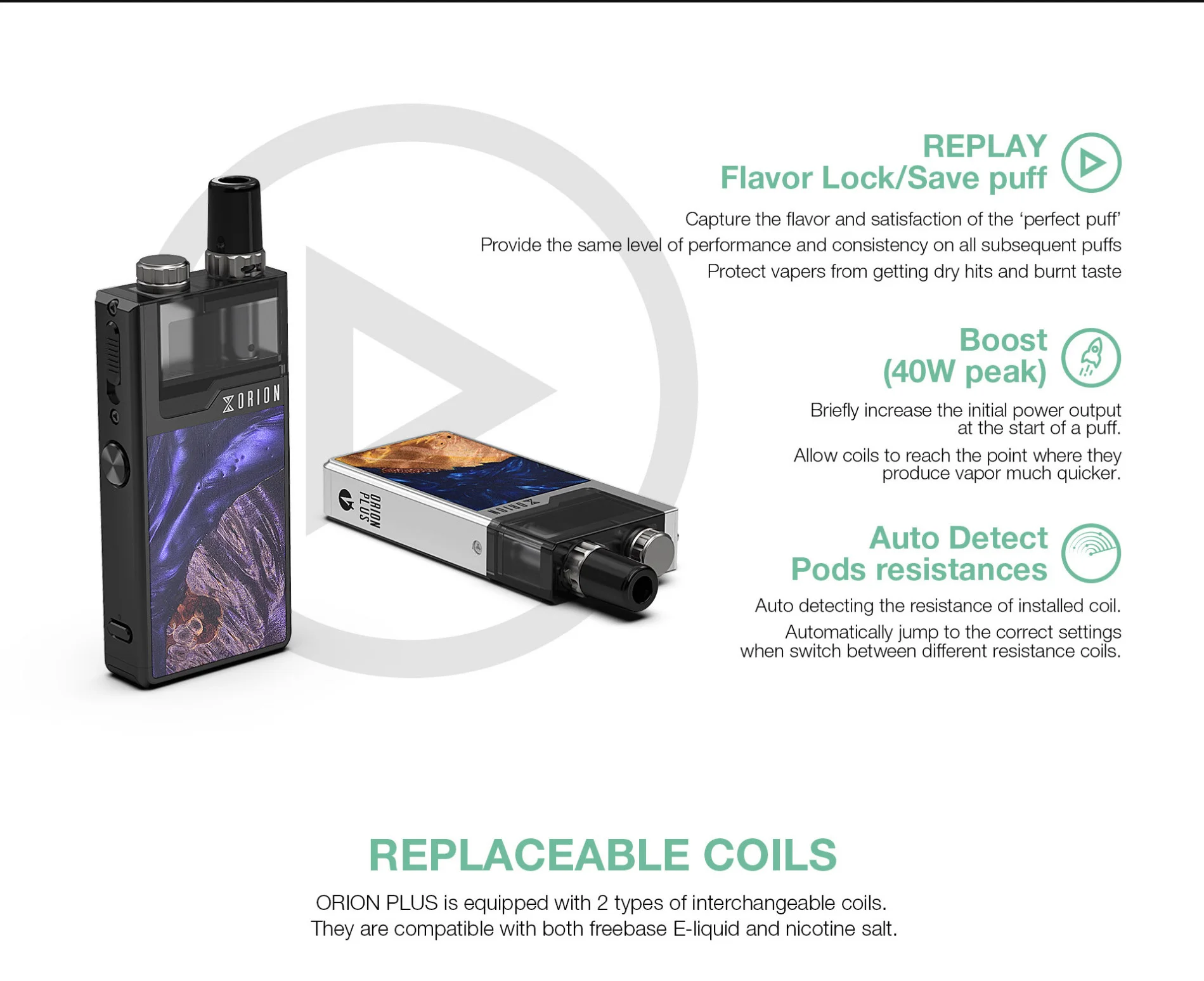 Lost Vape Orion Plus DNA Pod Комплект 2 мл картридж 950 мАч батарея 0.25ohm сетка катушка LostVape электронная сигарета испаритель
