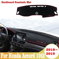 car dashboard avoid light pad instrument platform desk cover mat carpets trim for honda accord 10th 2018 2019 accessories