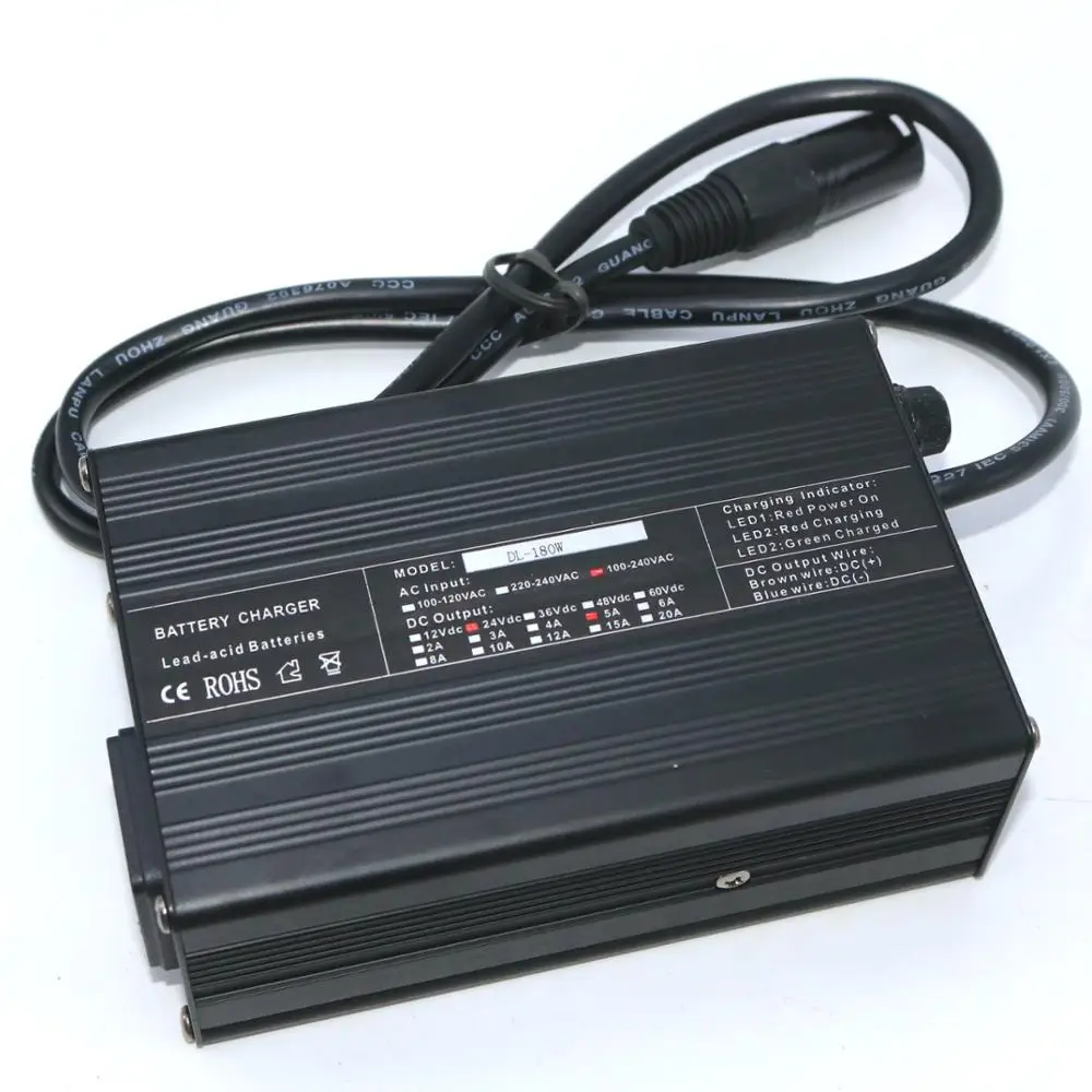 100-240V 24V 5A Электрический велосипед/tristyle/зарядное устройство свинцово-Кислотное устройство для быстрой зарядки аккумулятора CE& RoHS Бразилия/США все можно использовать