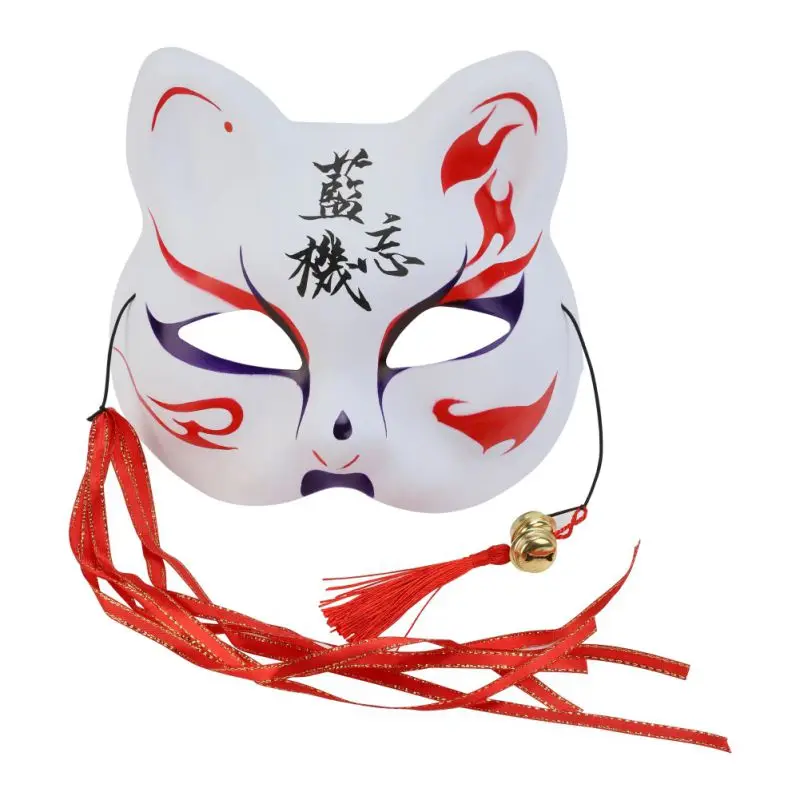 Маска унисекс из японской лисы с кисточками и колокольчиками 2020 | Тематическая