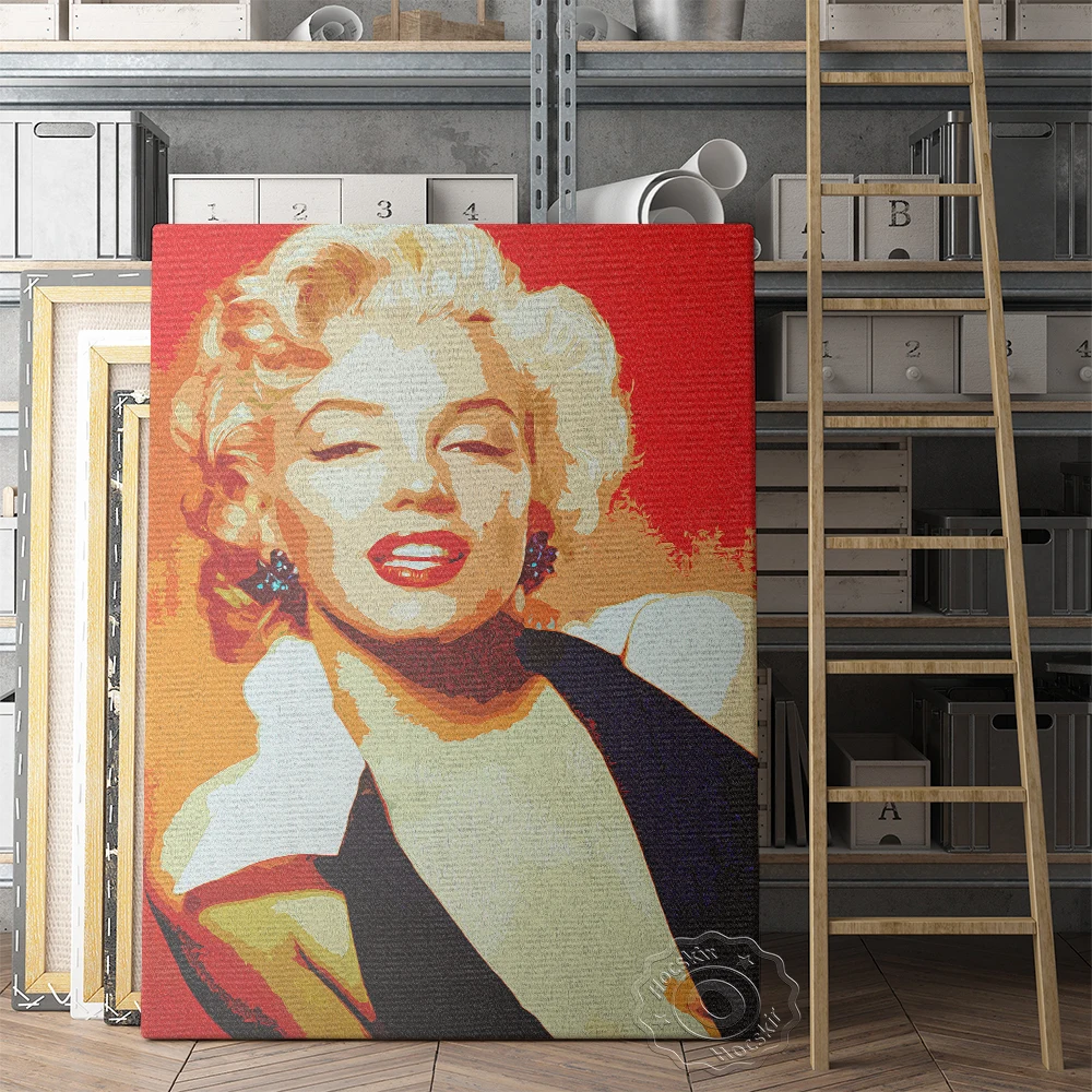 

Marilyn Monroe American Actress Print, Elegant Sexy Goddess Model Portrait Poster, Movie Female Star Wall Art, Monroe Wall Decor