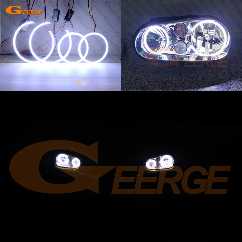 Для Volkswagen VW Golf MK4 R32 GTi VR6 CABRIO A4 1998 2004 отличные ультра яркие кольца с монолитным