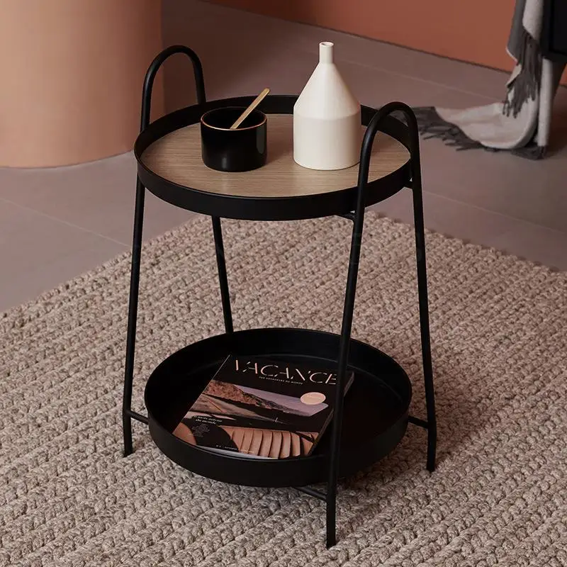 Простой Современный Железный прикроватный столик для дома гостиной Маленький