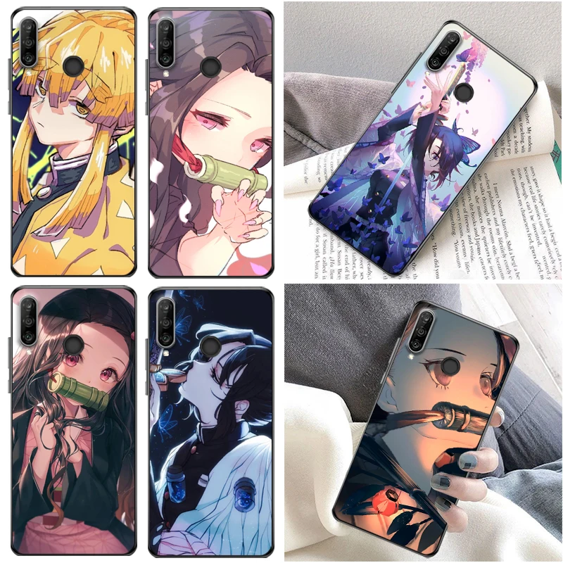 

Demon Slayer Kamado Tanjirou Kimetsu No Yaiba Kamado Nezuko Agatsuma Zenitsu Phone Case For Huawei P30 Pro Lite Carcasa