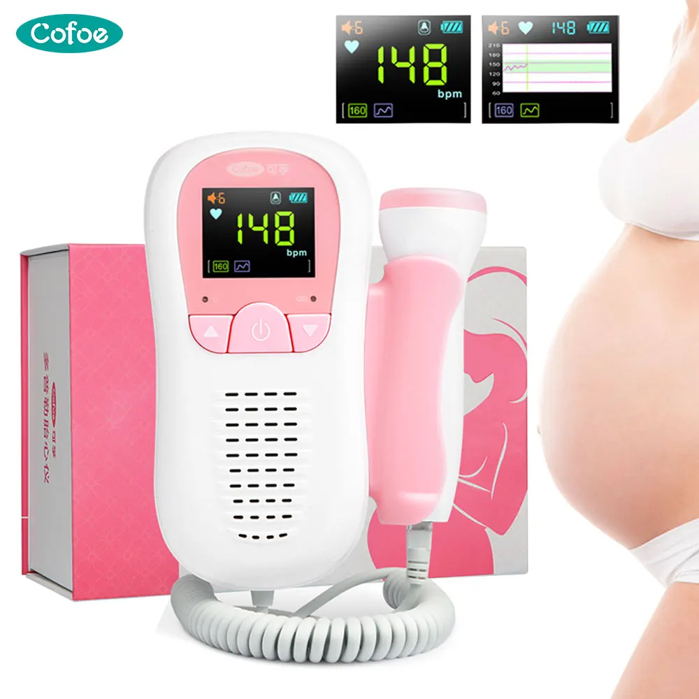 Cofoe Doppler Детектор плода детский детектор сердцебиения бытовой мониторинг