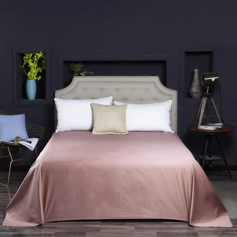 Высококачественный однотонный Комплект Простыни Из 3 предметов 500TC хлопок