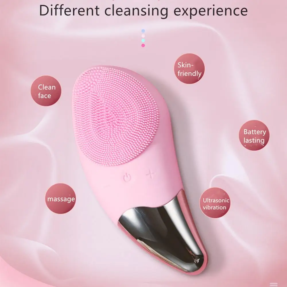 

New Face Brush Ultrasonic Vibration Face Wash Massage Clean Two-in-one Cleaning Instrument Deep Cleansing Wash Brush