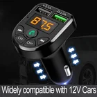 Универсальный Автомобильный приемник Bluetooth, FM-Трансмиттеры, mp3-плеер, музыка, U-диск, прикуриватель, USB, многофункциональное быстрое зарядное устройство 3,0