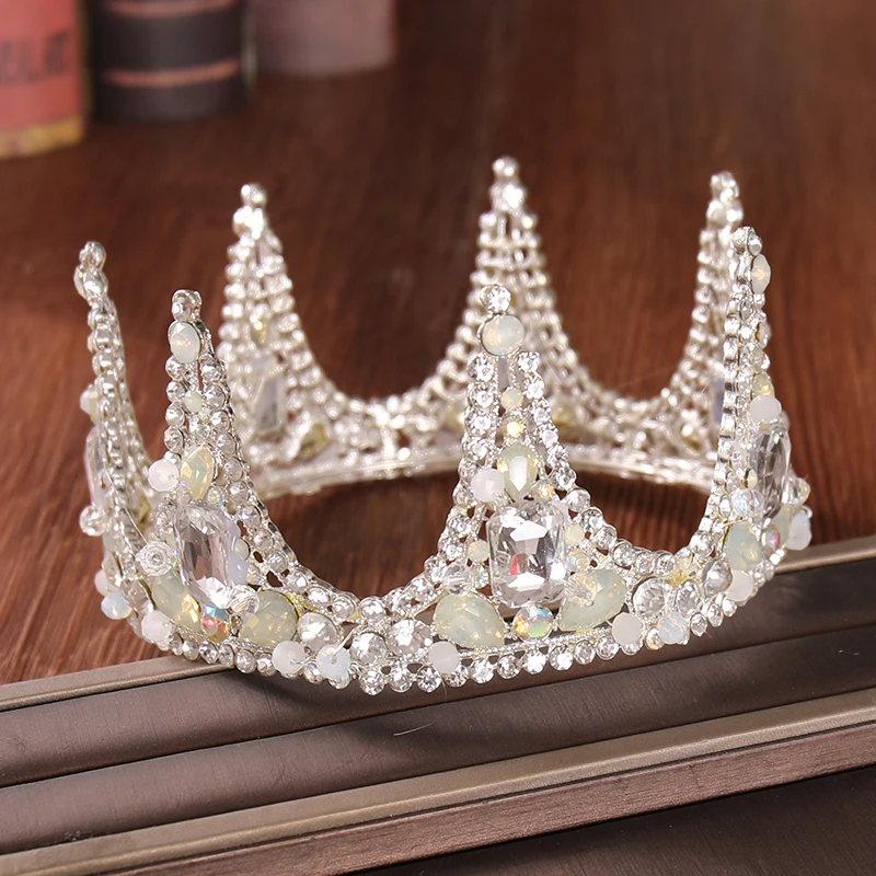 

Sliver Princess Crown Wedding Hair Accessories Bride Crown Hair Jewerly For Bride Crystal Tiaras Fashion Headdresses For women