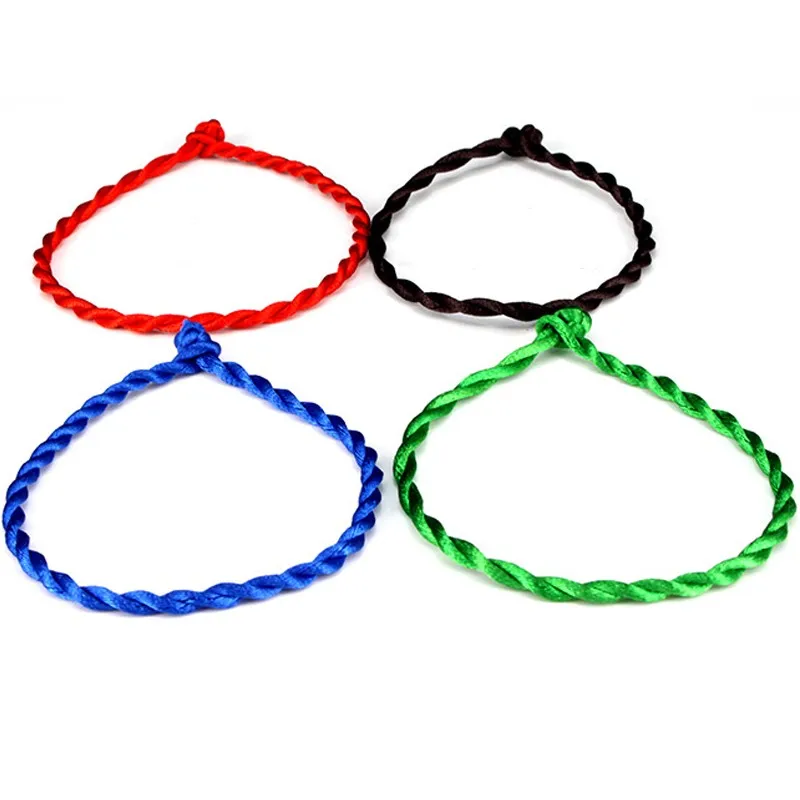 Женский и мужской браслет с красной нитью красный зеленый ручной работы