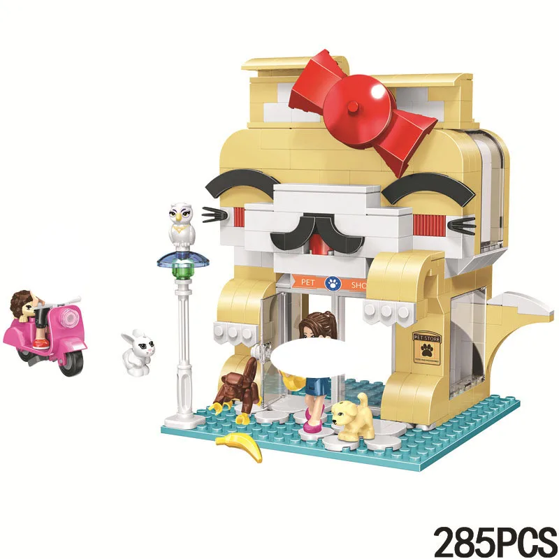 Новинка 2020 наборы строительных блоков для игрушек Друзья животные зоомагазин