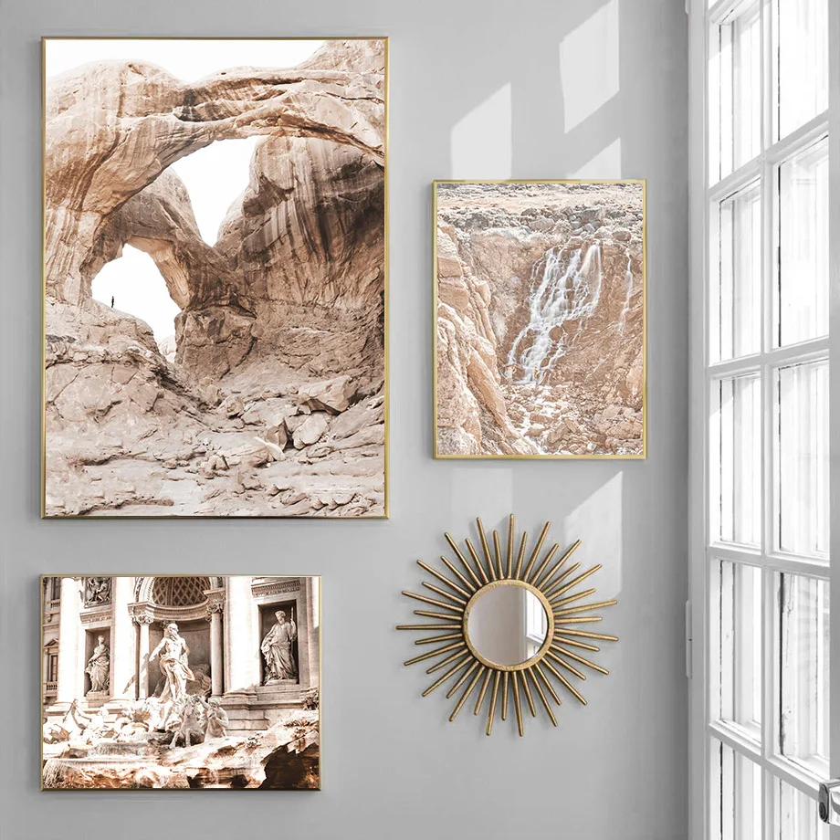 Картина на холсте с изображением римского старого городского автобуса неба