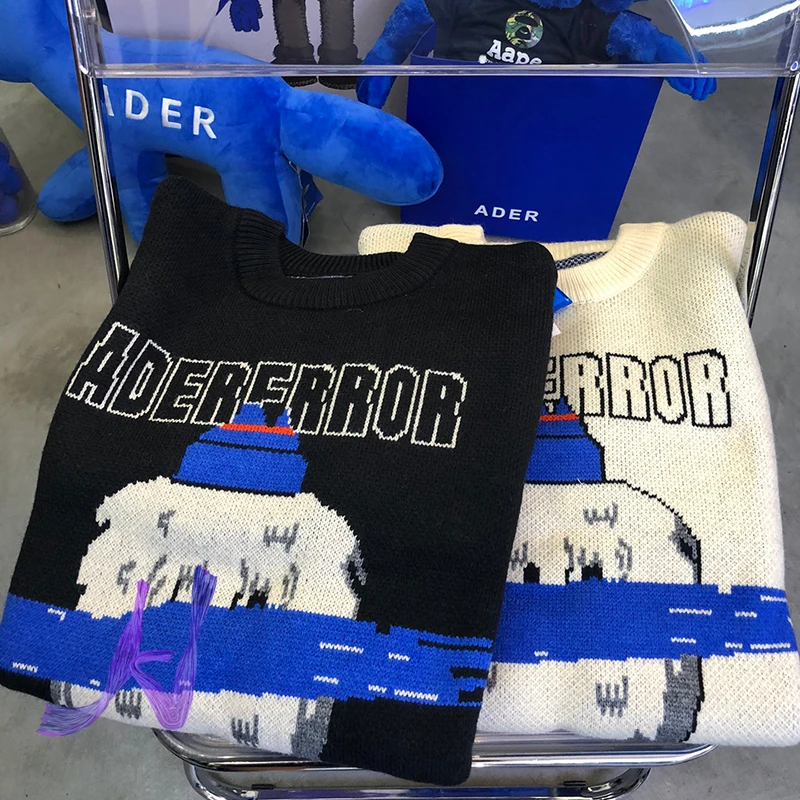 

Ader Error Sweaters Men Women Snowman Pattern Knitted Pullover Adererror High Street Fashion Loose Couple Sweater