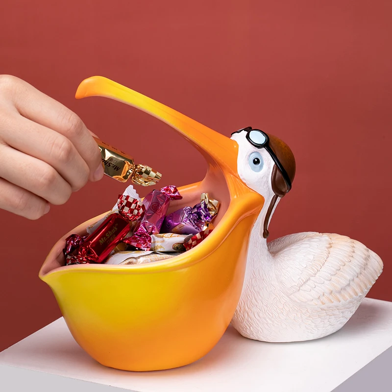 

Cute Toucan Desk Storage Ornaments Resin Statue Entrance Table Key Container Sculpture Modern Home Decoration Housewarming Gift