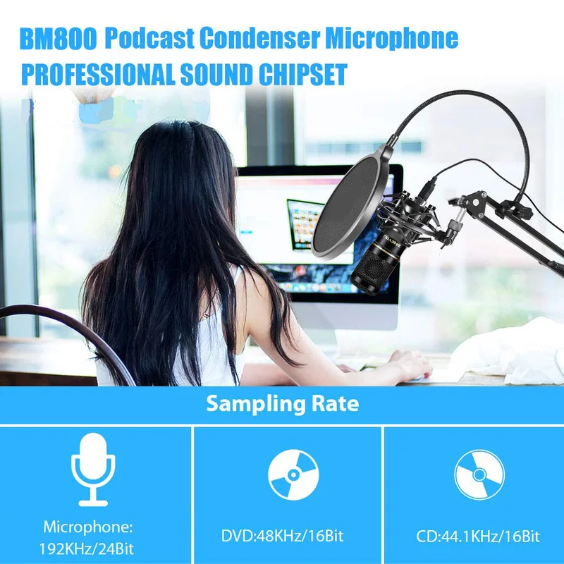 100% Оригинальный Студийный микрофон ZINGYOU BM 800 профессиональный конденсаторный