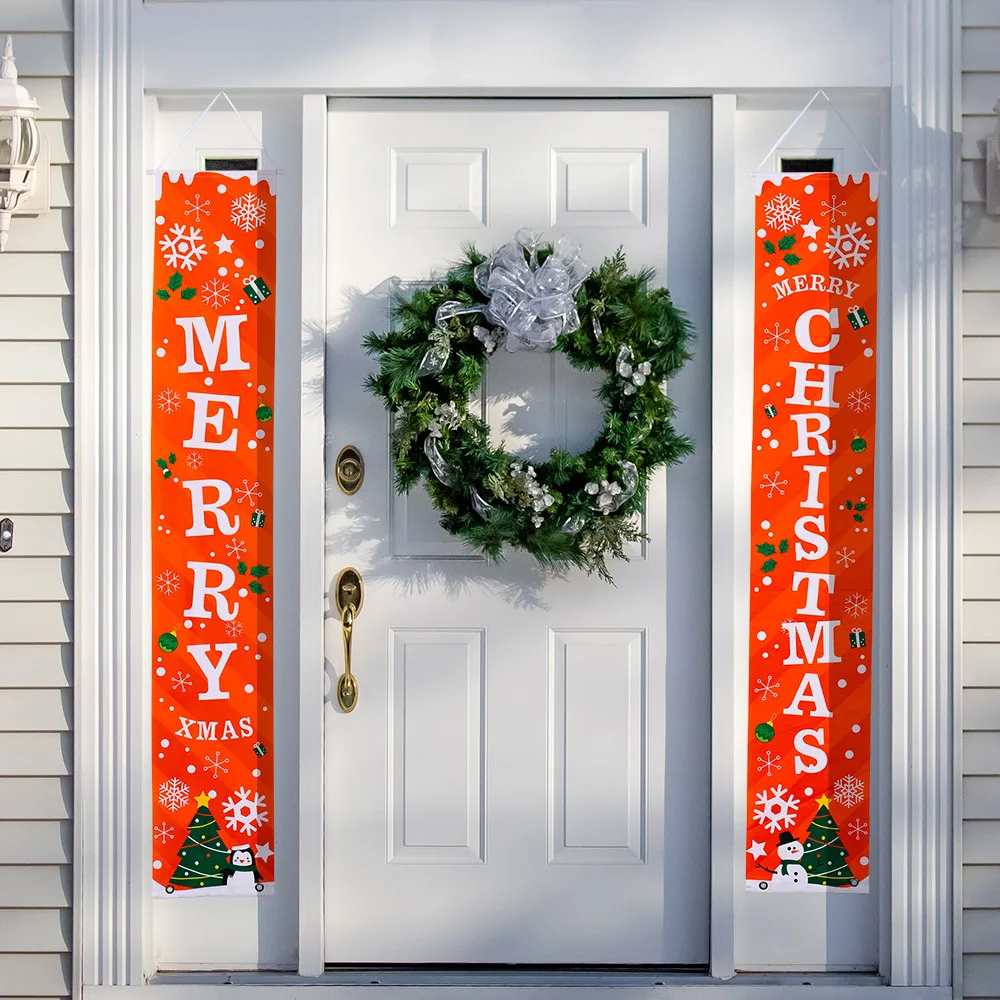 

Christmas Decorations Curtain Bunting Snowflake Red Door Hanging Couplets Home Door Hanging Decoration Christmas Ornaments