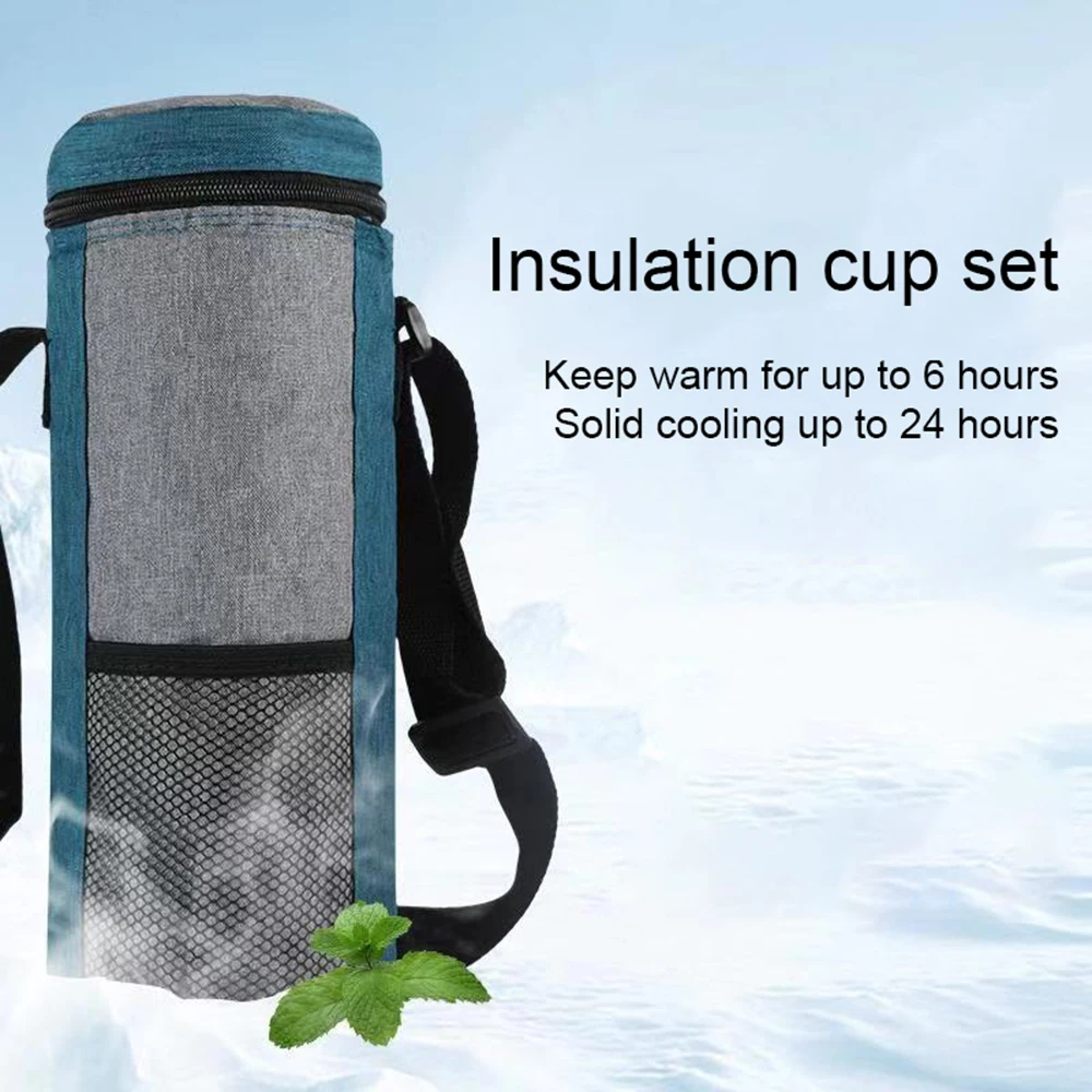 

Outdoor Camping Water Bottle Cooler Bag Universal Water Bottle Bag Large Capacity Thermal Insulation Bag Camping Accessories