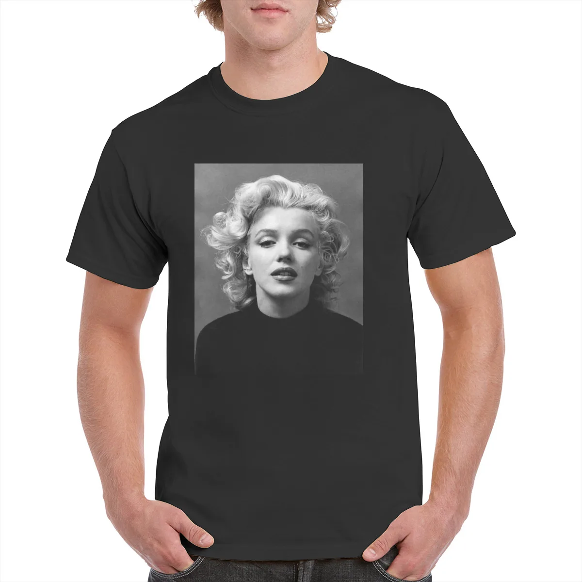 

100% Cotton Marilyn Monroe Tops t shirt Black and white Graphics Unisex Trending Popular 90'S T-Shirt Female/Man