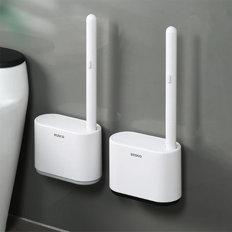 ecoco disposable toilet brush household wall mounted can thrown without dead corners cleaningtoilet brush bathroom accessories free global shipping