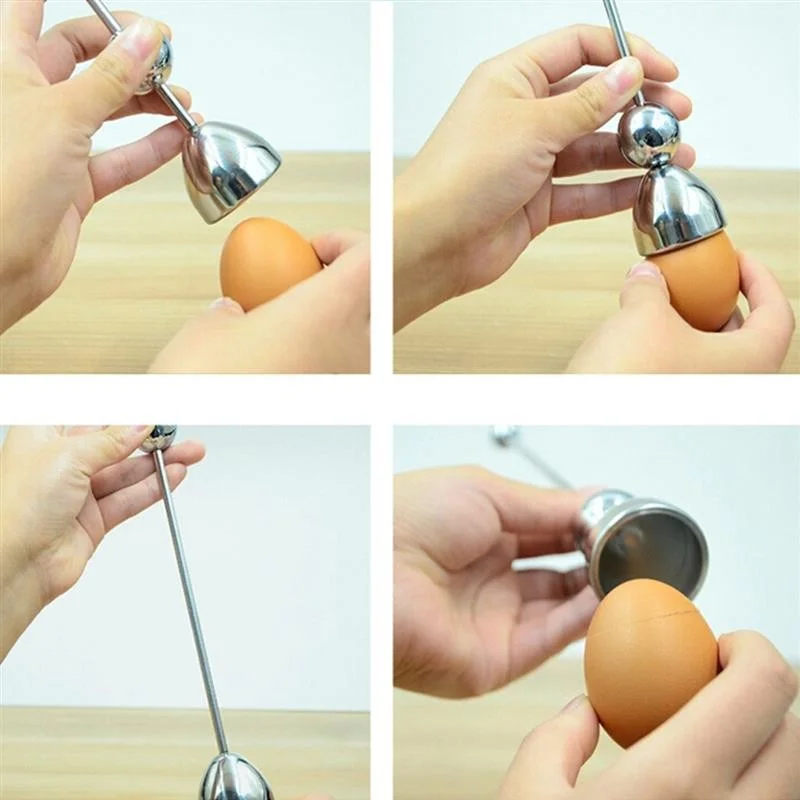 

Topper Egg Cracker Egg Cutter Opener Scissor Shell Boiled Kitchen Tool Cooked Snipper Stainless Steel Breaker Break Beat Clipper