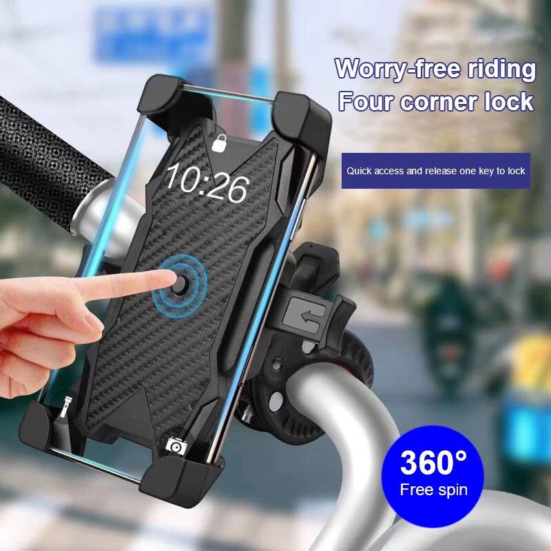 

Universal Shockproof Phone For Road Bike Holder Freely Adjustable Mobile Cell Phone Holder Cycling Handlebar Non-Slip Bicycle