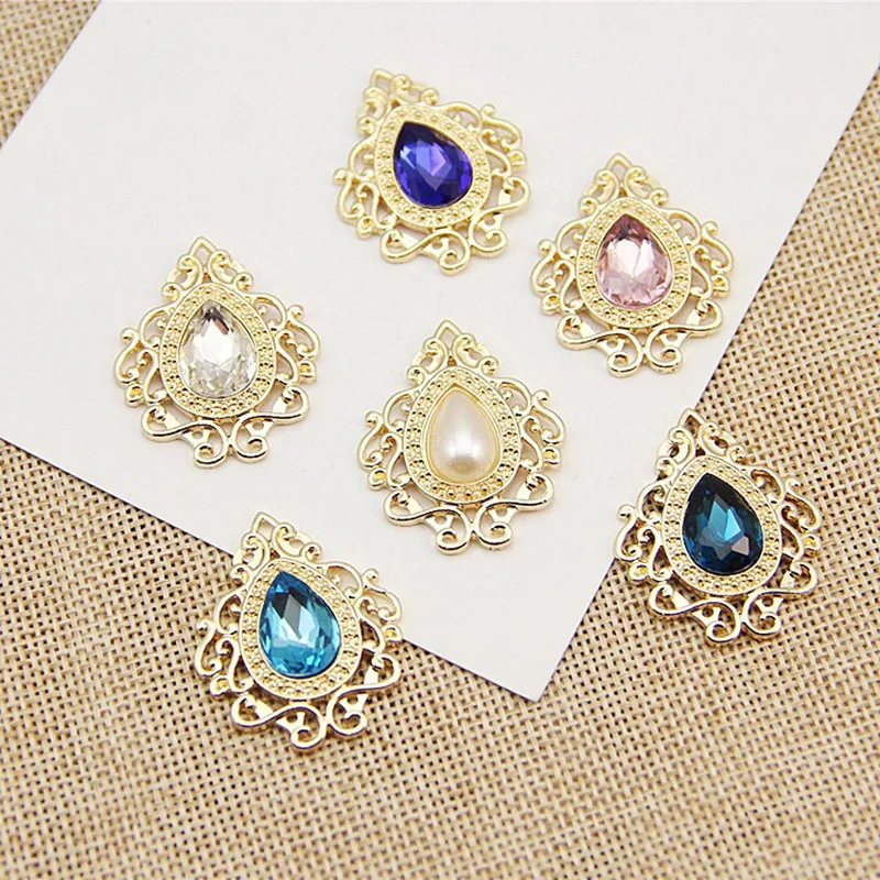 20 новых 60 шт. пустотелых пуговиц из сплава для сделай сам аксессуар волос или