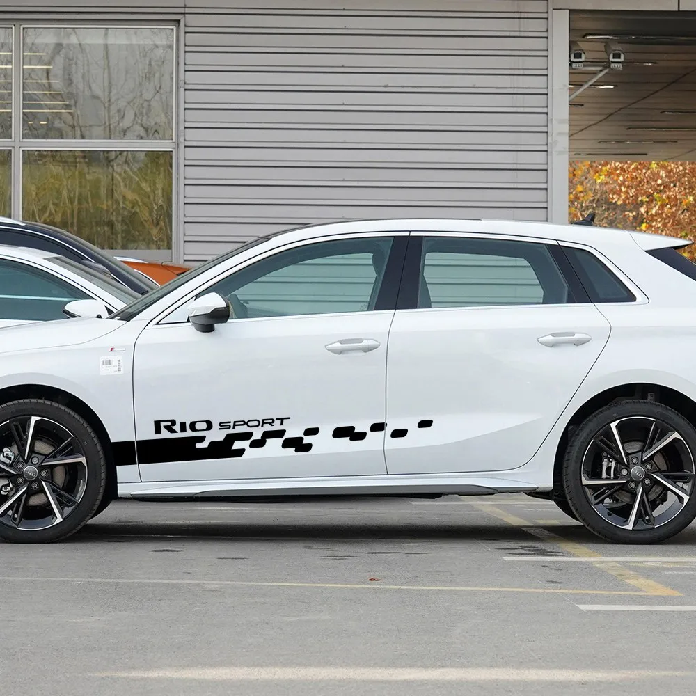 Doordash 2 шт. декоративная наклейка для автомобиля Kia RIO длинная юбка клетчатая