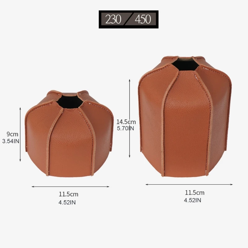 

Outdoor Camping Flat Gas Tank Leather Case Steam Lamp Protective Cover Retro 448D