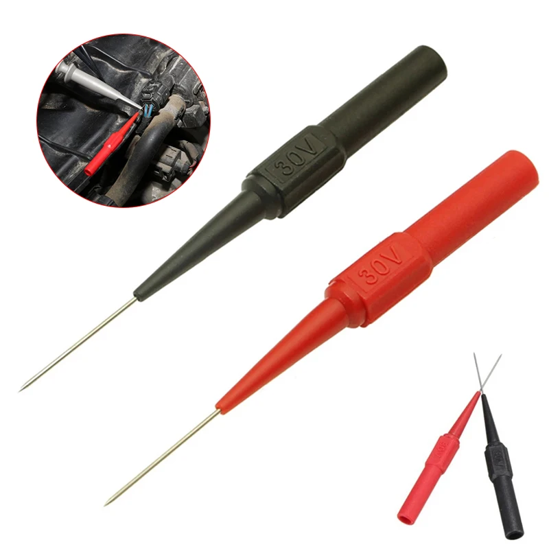 

30V-60V 0.7/1mm!!!Multimeter Probe Test Leads Wires Insulation Piercing Needle Non-destructive Test Probes Multimeter Wire Tips