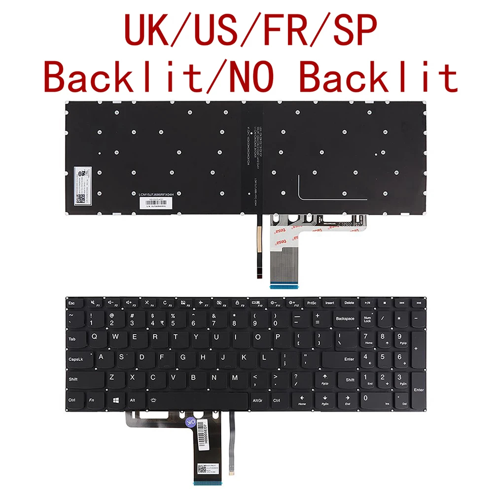 Новая черная клавиатура для ноутбука Lenovo Ideapad 310 15IKB 15ISK 15ABR 15IAP с подсветкой