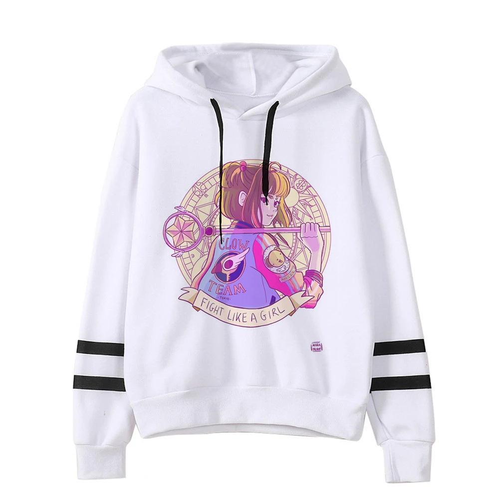 Сейлор свитшот с Луной кошкой Харадзюку корейский стиль ulzzang kawaii 90s мультфильм одежда пуловеры негабаритных с капюшоном уличная - Цвет: 3066