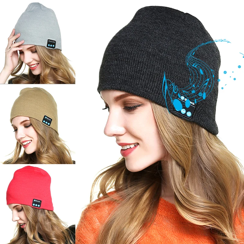 Горячая Bluetooth Музыка вязать шапочку беспроводной смарт шапка гарнитура наушники