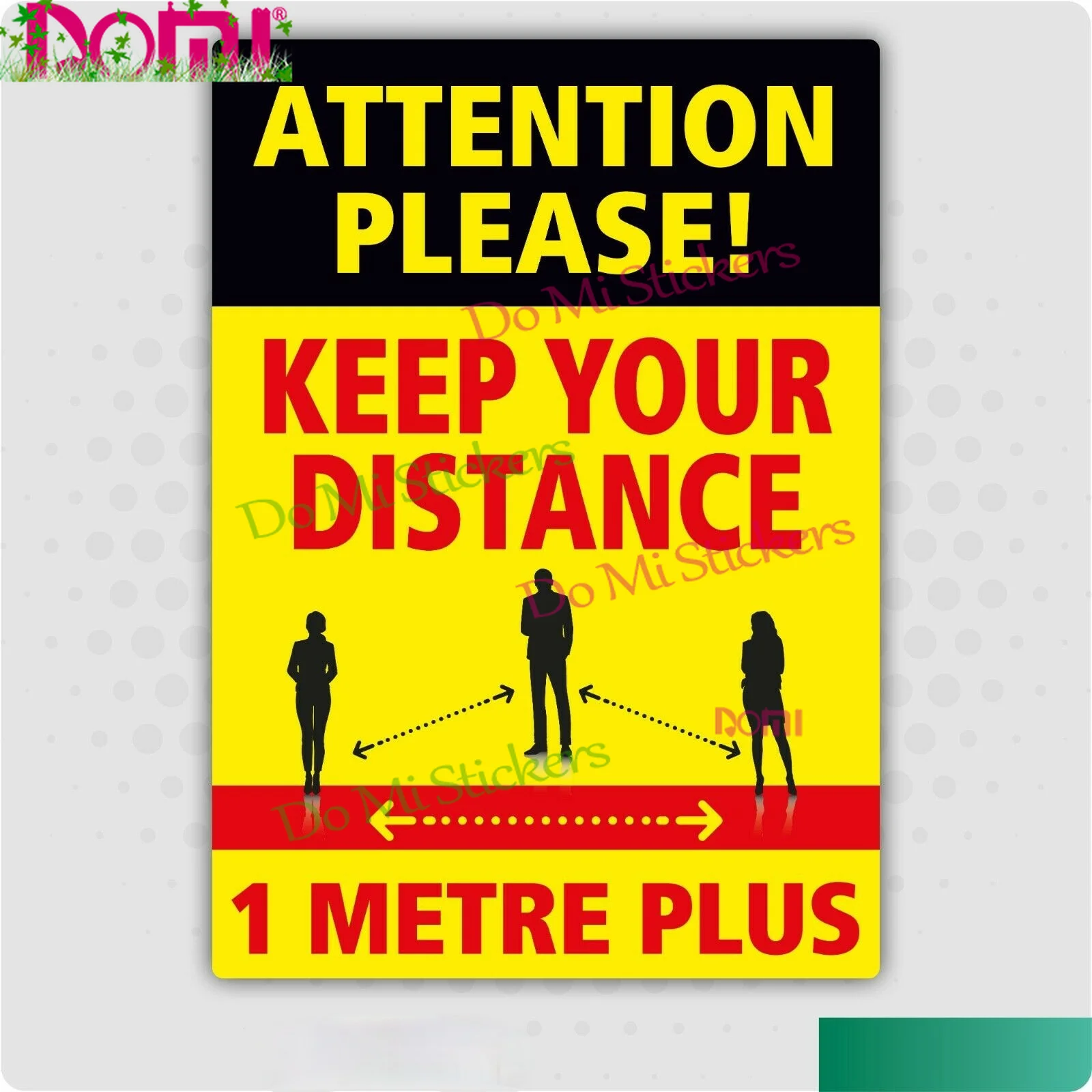 

Social Distancing Door Stop Sticker 1m+ Sign Keep Apart Window Stickers Car,Bicycle,Laptop,Skateboard,Luggage,Wall Vinyl Decal