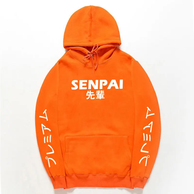 Модная японская уличная одежда SENPAI, толстовка с капюшоном, несколько цветов, мужские и женские толстовки, пуловер, sudadera hombre