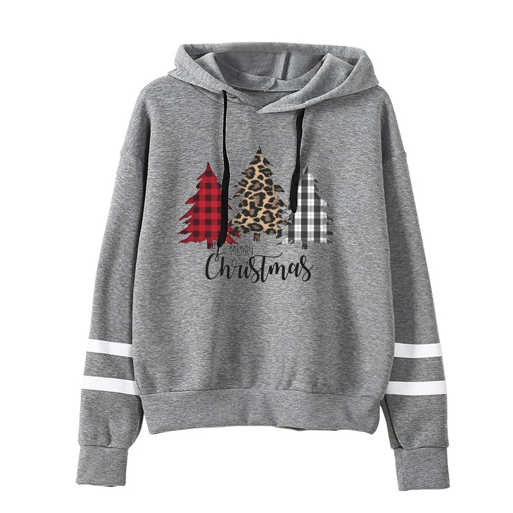 

Christmas Tree Hoodies Vintage Sweatshirt Casual Print Oversized Hoodie Harajuku Plus Size Women Graphic Clothes