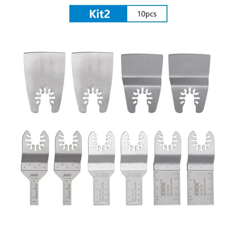 Kit 2 NEWONE быстроразъемный электрический регулятор мощности Осциллирующий Инструмент пильный диск, многофункциональный Реноватор пильные диски режущий дерево металл и ПВХ - Цвет: Kit 2