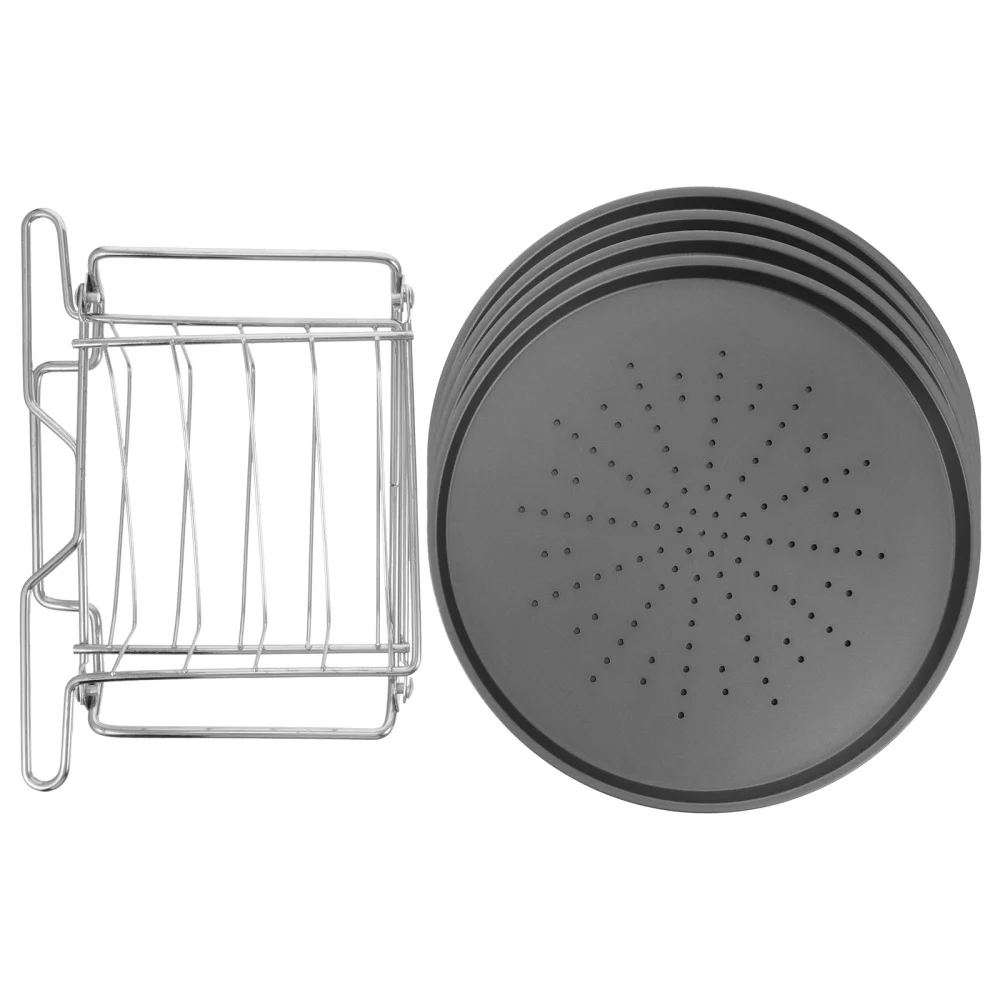 

1 Set Pizza Baking Pans with Holes Round Pizza Tray Home Kitchen Supplies