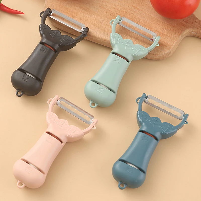 

1 шт. бытовой многофункциональный фруктов и овощей овощечистка Нержавеющая сталь двухпозиционная футеровочная ножей, точильный камень для...