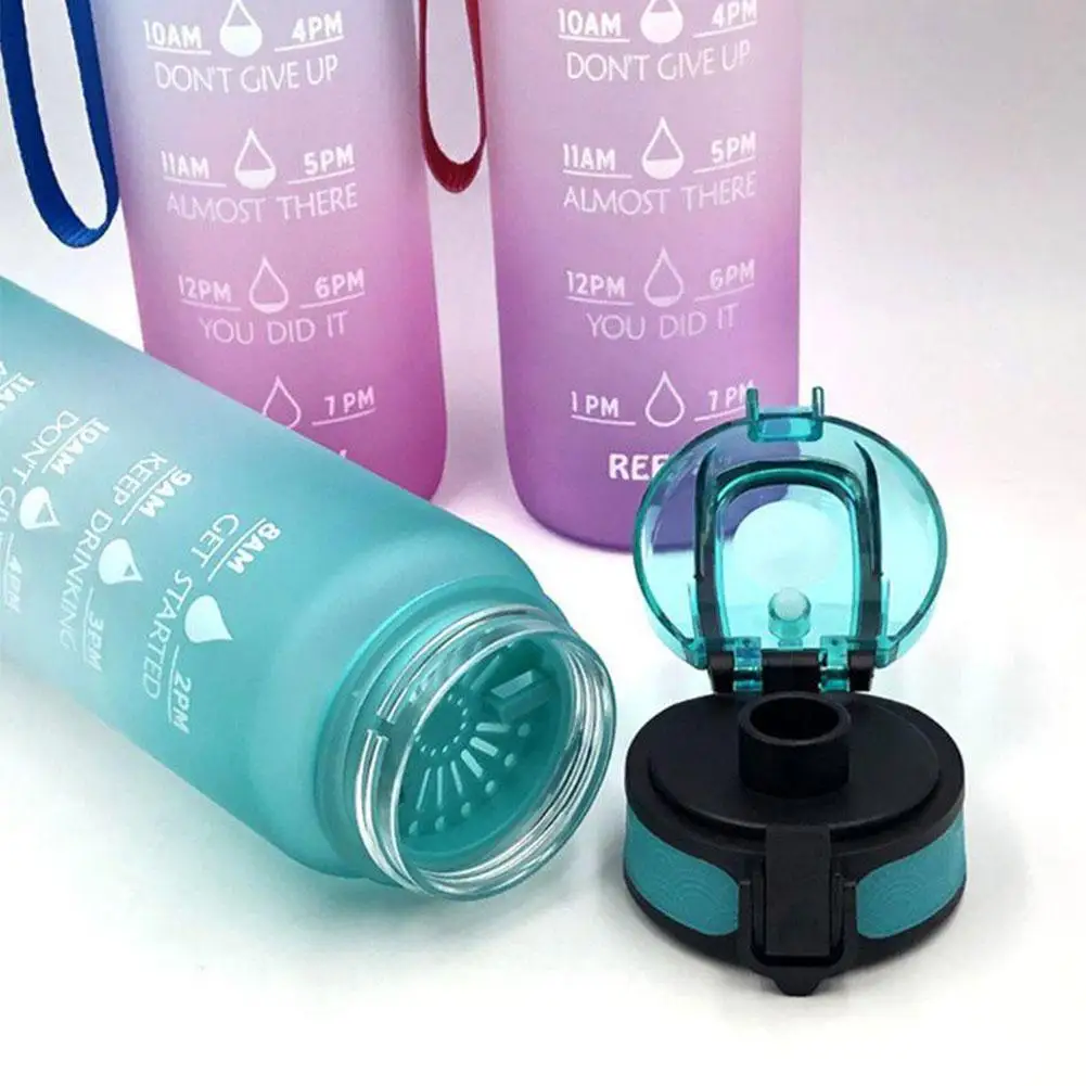 

Outdoor Gradient Colors Sports Bottle Plastic Bottle Bounce Frosted Cup Cups Gradient Camp Cycle Bottle Sports Accessories P5B0