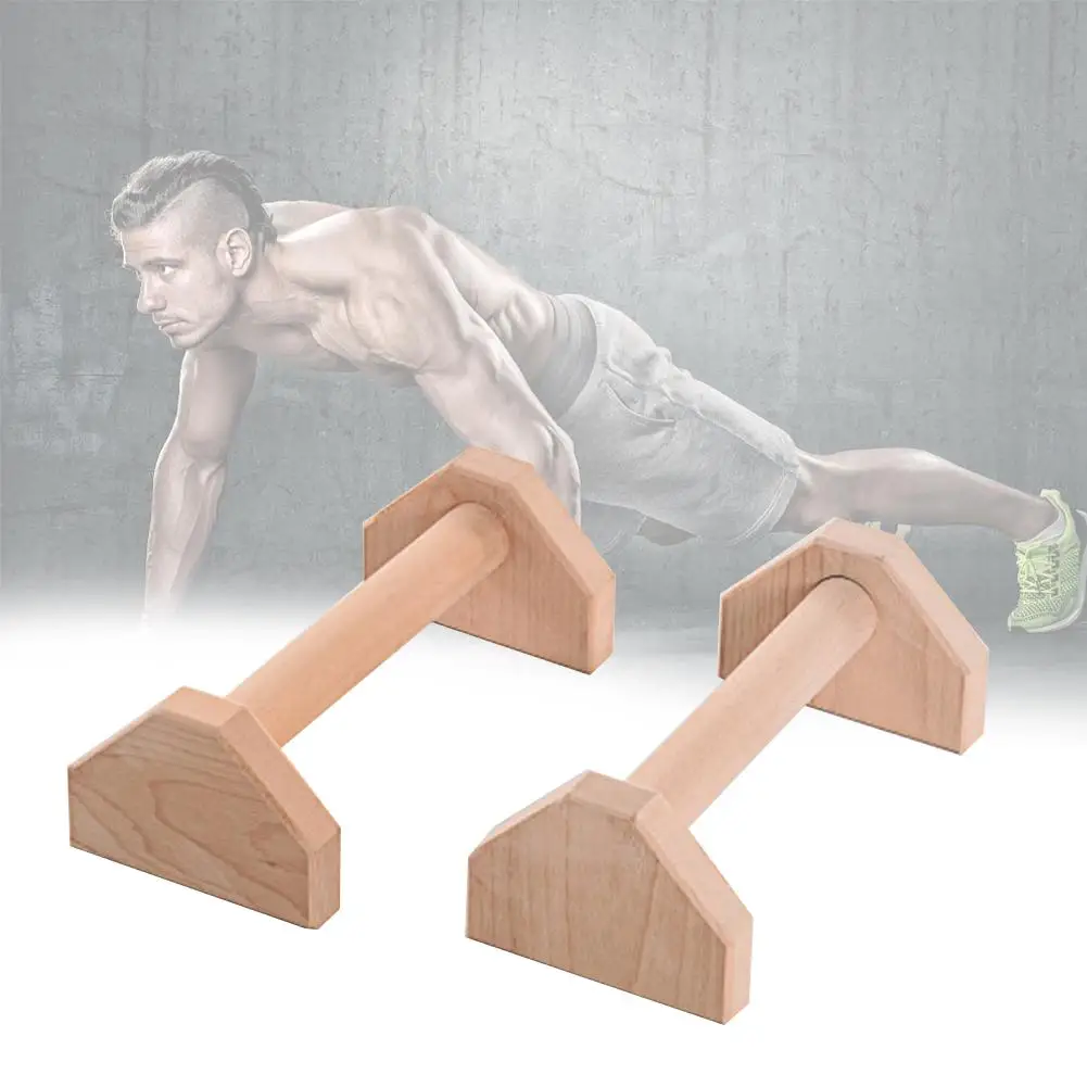 

1 Pair Wooden Fitness Push Up Pushup Stands Bars Sport Gym Exercise Training Chest Bar Hand Grip Trainer Body Building Equipment
